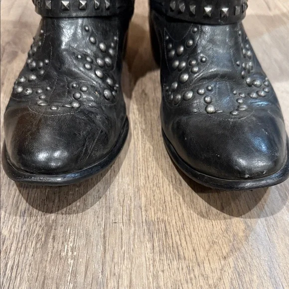 Ariat Studded Western Boots Womens Epic Harness Cowboy 11 B Black Leather - Picture 3 of 16